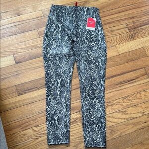 Spanx Faux Leather Snakeskin Leggings
